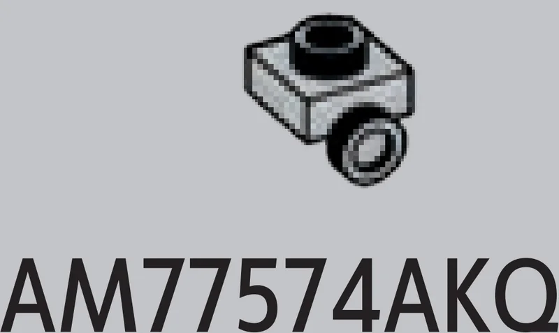 Bracket 1 x 1 with one stud on side, descending in White with Black Marbling (Camo)