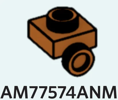 Bracket 1 x 1 with one stud on side, descending