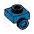 Bracket 1 x 1 with one stud on side, descending in Blue with Speckles, Bright