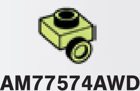 Bracket 1 x 1 with one stud on side, descending
