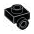 Bracket 1 x 1 with one stud on side, descending in Black (Metallic)