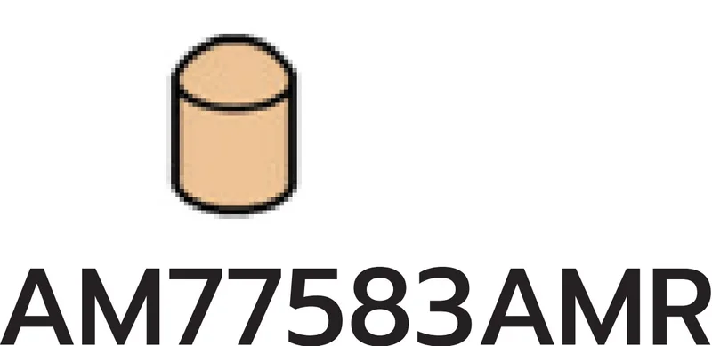 Connector: pin, small cap in Brown, Light Tan