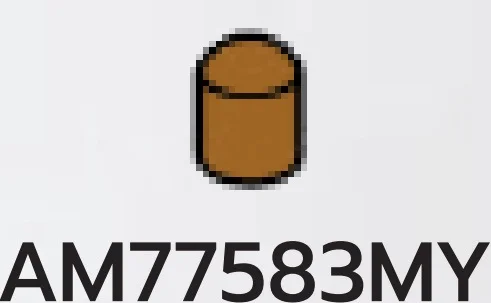 Connector: pin, small cap in Brown, Milk Chocolate