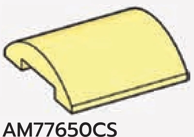 Slope 4 x 4 Rounded Top in Yellow, Pastel