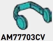 Figure, accessory: headphones in Blue, Aqua