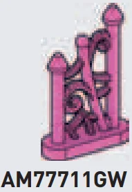 Wall 1 x 4 x 3 fence, spider web lattice in Pink, Lavender