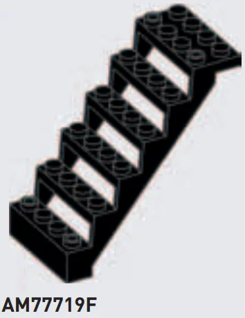 Fixture: staircase 4 x 7 x 6 in Black
