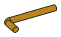 Bar 1 x 4 with elbow in Gold, Tarnished