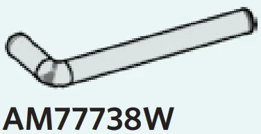Bar 1 x 4 with elbow in Clear (Translucent)