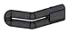 Bar, double: U-shape bent along length with mounting pin in Metal, Iron (Metallic)