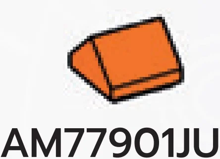 Slope 45 1 x 1 double in Orange, Smoky