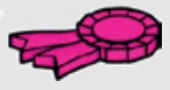 Figure, accessory: award, ribbon in Blue, Pastel