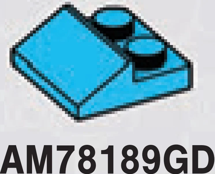 Slope Plate 25 2 x 1 x 2 in Blue, Rich Sky