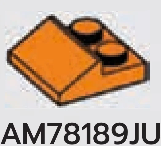 Slope Plate 25 2 x 1 x 2 in Orange, Smoky