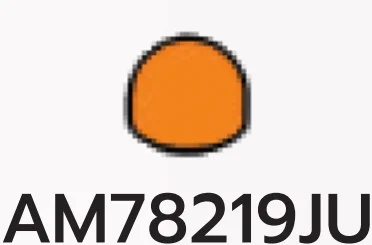 Tile 1 x 1 round dome, tall in Orange, Smoky
