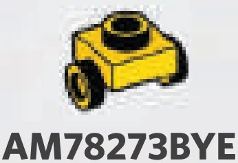 Bracket Plate 1 x 1 with opposing side studs in Yellow, Lemon