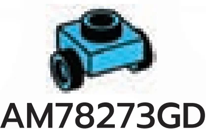 Bracket Plate 1 x 1 with opposing side studs in Blue, Rich Sky