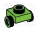 Bracket Plate 1 x 1 with opposing side studs in Green, Soft Grass