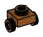 Bracket Plate 1 x 1 with opposing side studs in Brown, Caramel