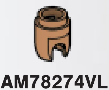 Brick 1 x 1 ball joint socket, base in Brown, Light Nougat