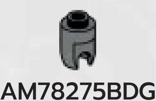 Brick 1 x 1 ball joint socket, top in Gray, Dark (Flake)