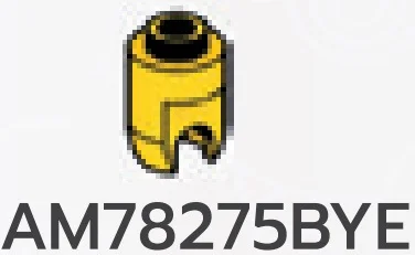 Brick 1 x 1 ball joint socket, top in Yellow, Lemon