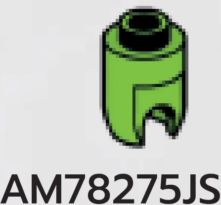 Brick 1 x 1 ball joint socket, top in Green, Lime