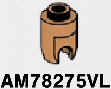 Brick 1 x 1 ball joint socket, top in Brown, Light Nougat