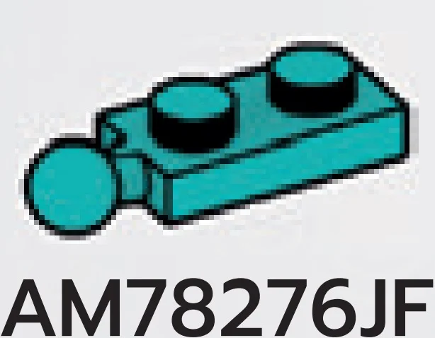 Plate Modified 1 x 2 with ball joint on end, small in Blue, Robin's Egg