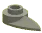 Plate 1 x 1 round with hole and pointed blade in Green, Spring