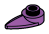 Plate 1 x 1 round with hole and pointed blade in Magenta, Rich