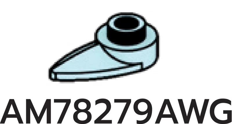 Plate 1 x 1 round with hole and pointed blade