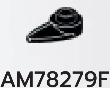 Plate 1 x 1 round with hole and pointed blade in Black