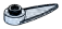 Plate 1 x 1 round with hole and long pointed blade