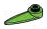 Plate 1 x 1 round with hole and long pointed blade in Green, Soft Grass