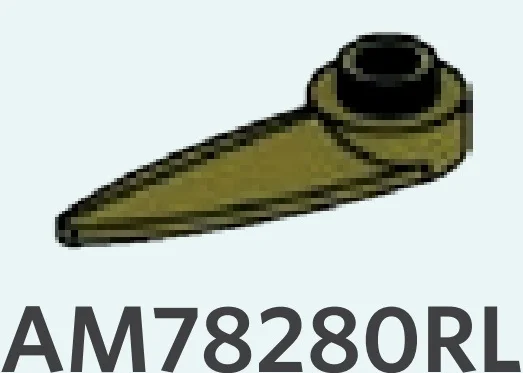Plate 1 x 1 round with hole and long pointed blade in Green, Rich