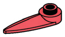 Plate 1 x 1 round with hole and long pointed blade in Pink, Rich
