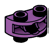 Brick 1 x 2 half-round, two-thirds height with ball joint socket in Magenta, Rich