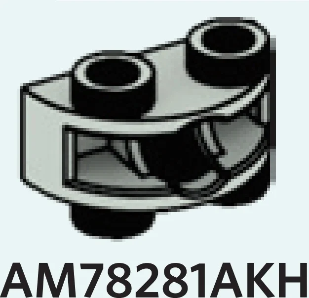 Brick 1 x 2 half-round, two-thirds height with ball joint socket