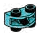 Brick 1 x 2 half-round, two-thirds height with ball joint socket in Teal
