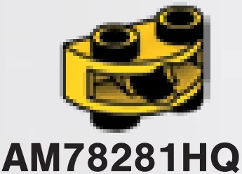 Brick 1 x 2 half-round, two-thirds height with ball joint socket in Yellow, Dark
