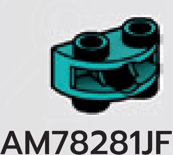 Brick 1 x 2 half-round, two-thirds height with ball joint socket in Blue, Robin's Egg
