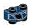 Brick 1 x 2 half-round, two-thirds height with ball joint socket in Blue, Midnight
