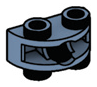 Brick 1 x 2 half-round, two-thirds height with ball joint socket in Blue, Faded Denim