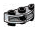 Brick 1 x 3 half-round, two-thirds height w/ ball joint socket in Gray, Dull