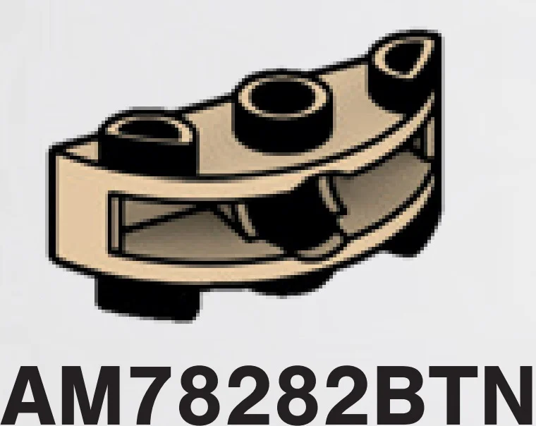 Brick 1 x 3 half-round, two-thirds height w/ ball joint socket in Sand, Dark