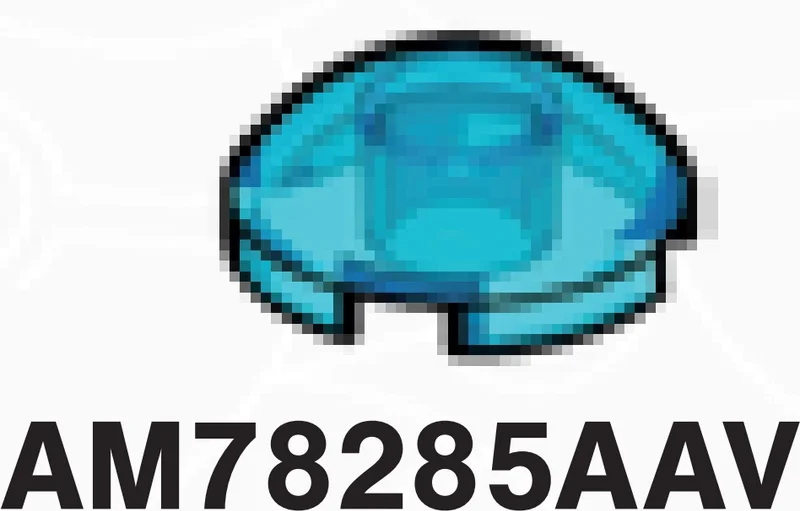 Tile 2 x 2 round dome in Blue, Medium (Translucent)