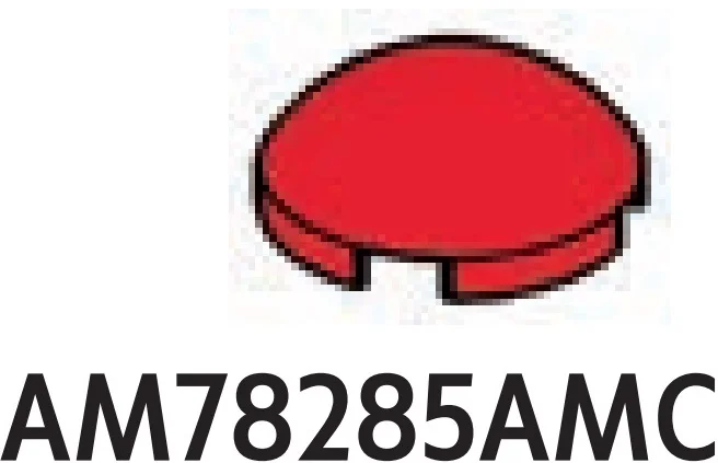 Tile 2 x 2 round dome in Red, Flame