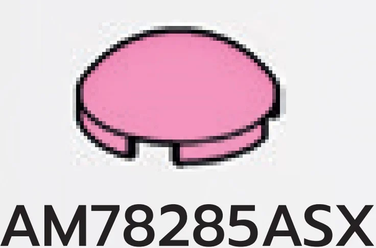 Tile 2 x 2 round dome in Pink, Rose