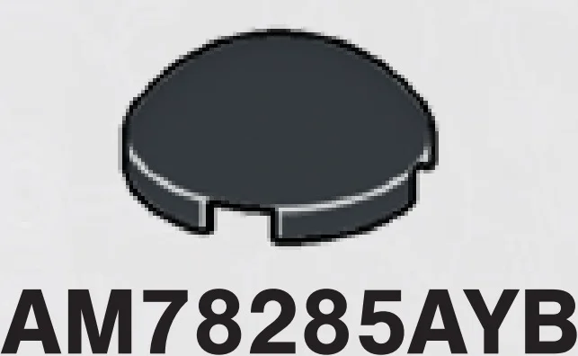 Tile 2 x 2 round dome in Gray, Dark Charcoal